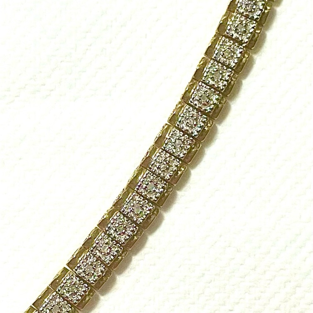 Diamond Accent Bracelet. Stamped 925 SS. - Picture 4 of 7